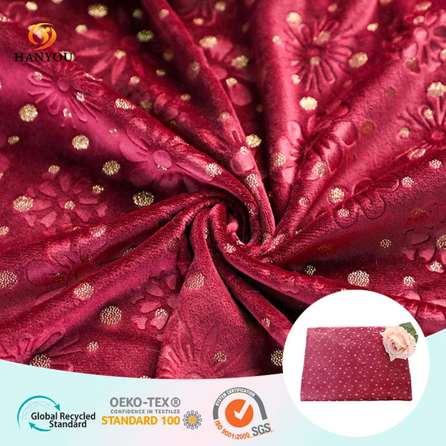 Hanyo Titum de fleur à coups de fleur à chaud Spandex rouge