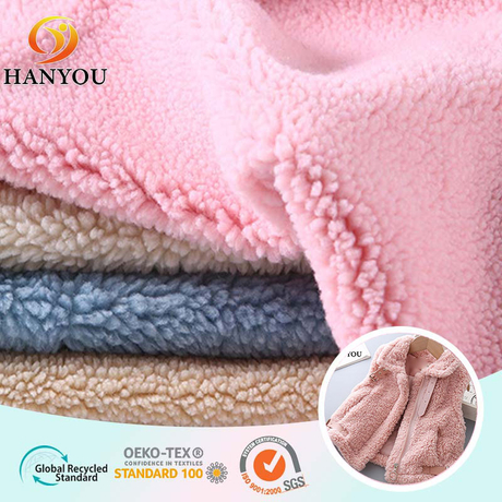 Hanyo Gro&szlig;handel Polyester-Soild-Color-Sherpa-Fleece-Stoff